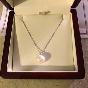14k white gold pearl necklace